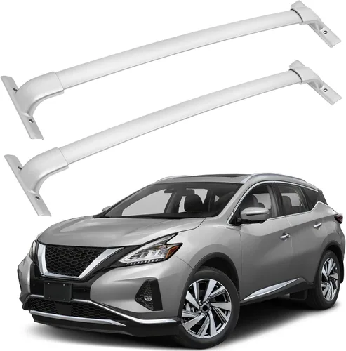FINDAUTO Barra transversal de acero para Nissan Murano 2015 2016 2017 2018 2019 2020 2021 barra transversal de acero para equipaje, kayak,