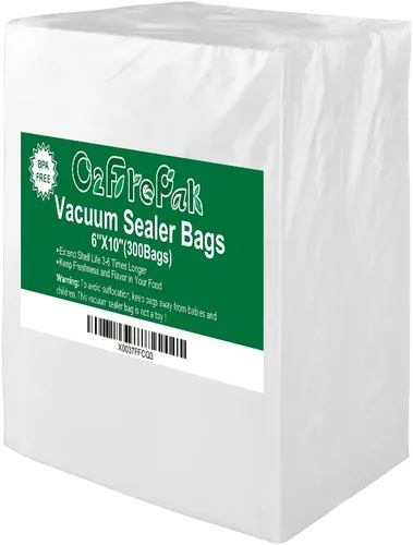 O2frepak 300 unidades bolsas selladoras al vacío de 6x10 pulgadas sin BPA y resistentes, bolsas selladoras de alimentos con sellado al vacío,