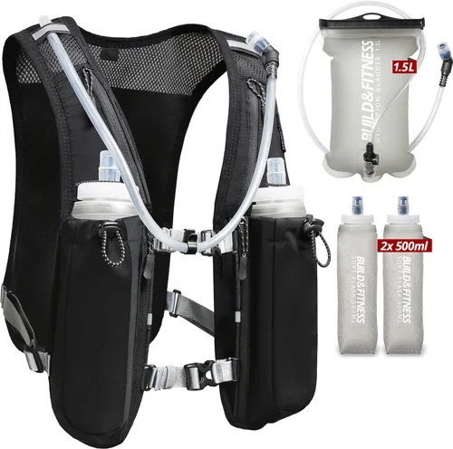 Vista 11 de Running Hydration Vest for Women and Men. Reflective, 8 Pocket, Quick Dry, Water-Resistant, Breathable, Adjustable Backpack for Runs, Hiking