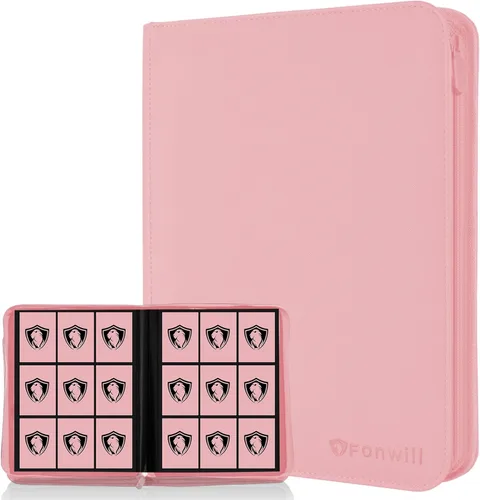 Vista 8 de Carpeta de tarjetas coleccionables de 9 bolsillos, libro de tarjetas premium para 360 tarjetas, álbum de tarjetas resistente para tarjetas