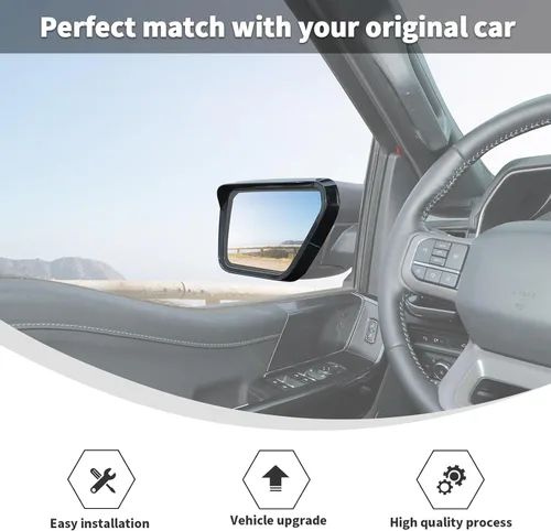 Vista 6 de Linskip Protector de Espejo Lateral Compatible con Ford F150 2021 2022 2023 2024, Protector de Espejo Retrovisor para Ford F-150 Accesorios