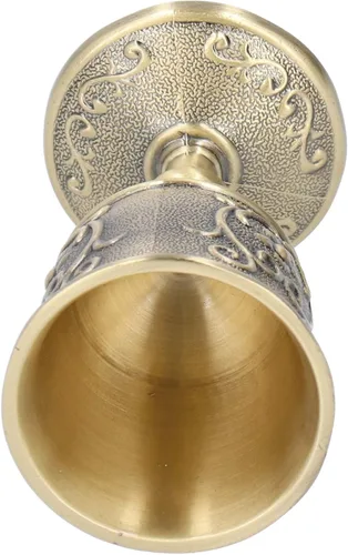 Vista 7 de Mumusuki Copa de bronce vintage, cáliz real medieval, control de temperatura, detalles en relieve, versátil entretenimiento, vasos de vino de whisky