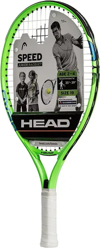 HEAD Speed Kids - Raqueta de tenis para principiantes, cabeza preencordada, equilibrio de luz, 19 pulgadas, color verde