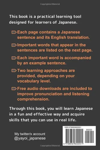 Vista 2 de Japanese Vocabulary in Short Sentences for Intermediate Learners Learn practical Japanese words and expressions from a variety of texts Free audio
