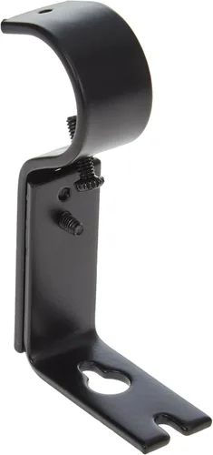 Vista 4 de Yaxa Basics Ganchos Ajustables para Soporte de Pared de Barra de Cortina, Juego de 2, Negro