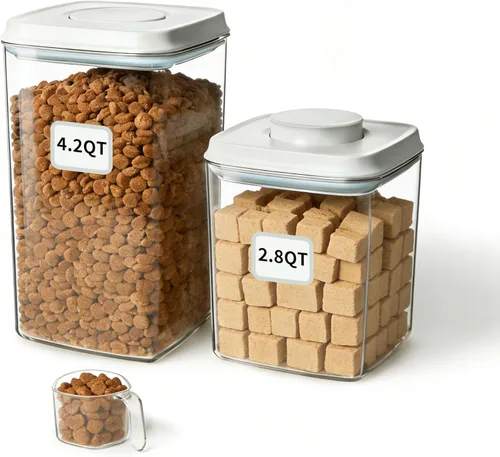 Vista 8 de Ankou Contenedor de almacenamiento de alimentos para perros (2.8 cuartos de galón)