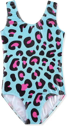 HOZIY Leotardos de manga larga para niñas de gimnasia para niños pequeños, trajes florales de unicornio, galaxia, arco iris, patrón de rayas