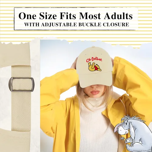 Vista 22 de Disney Winnie The Pooh Dad Hat, Adjustable Cotton Baseball Cap with Curved Brim