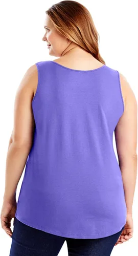 Vista 5 de JUST MY SIZE Women's Shirt-Tail Tank Top