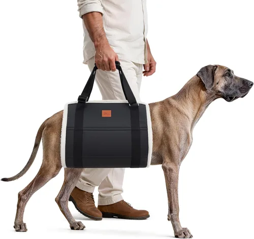 Vista 17 de Arnés de elevación ajustable para perros, cabestrillo para perros grandes, soporte de elevación y arnés de rehabilitación para patas traseras