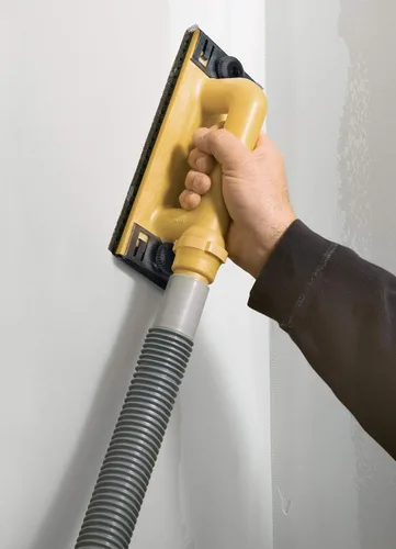 Vista 4 de Hyde Tools - Lijadora de mano al vacío 09165 para paneles de yeso libre de polvo con manguera de 6 pies