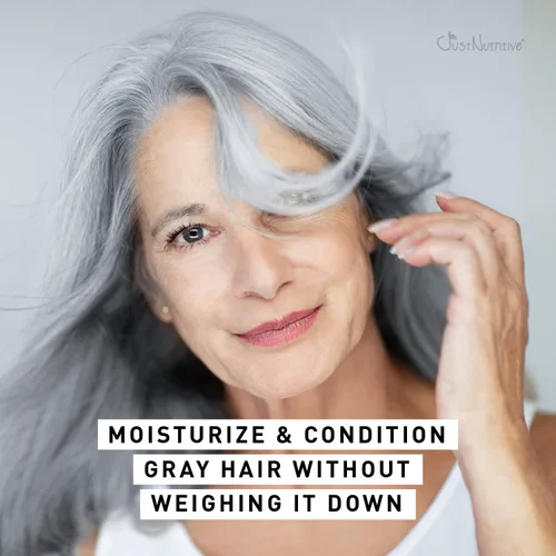 Vista 7 de Just Nutritive Gray Hair Shampoo and Conditioner Set, Natural Kit for Gray Hair, 16 oz Each Product