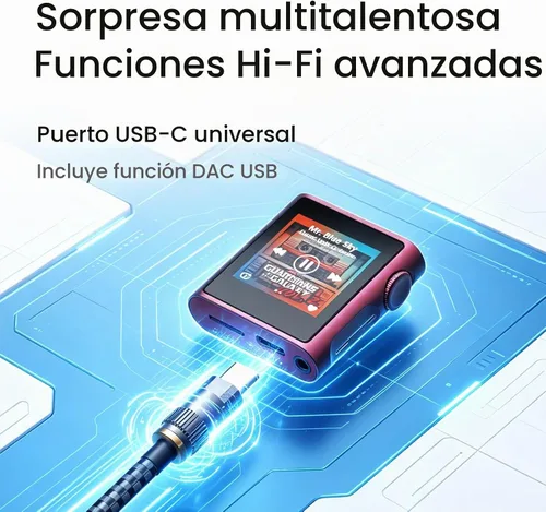 Vista 9 de SHANLING M0 Pura - Reproductor de MP3 de alta fidelidad portátil, reproductor de música de alta resolución, reproductor de audio digital Bluetooth