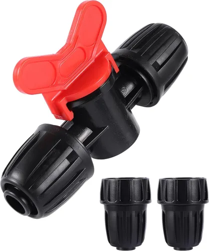 Vista 11 de Paquete de 10 conectores de acoplamiento de riego por goteo de 1/2 pulgada (1/2" ID x 1,65 cm DE) - Conectores rectos con púas bloqueadas antigoteo