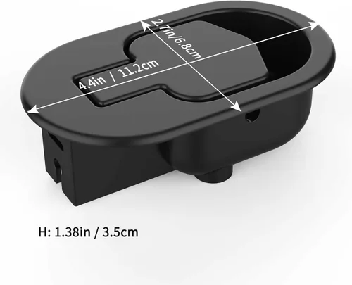 Vista 4 de 2 juegos de piezas de repuesto para sillón reclinable, mango reclinable de metal, cable de liberación para Ashley y la mayoría de sofás reclinables