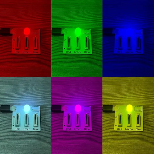 Vista 3 de Kit de práctica de soldadura DIY Junta de entrenamiento de electrónica de aprendizaje de práctica RGB