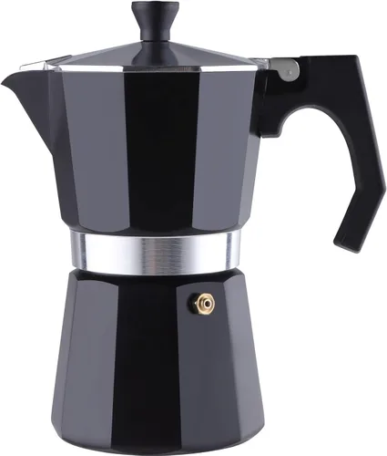 Vista 12 de wedrink Cafetera de Espresso de 3 Tazas para Estufa, Olla de Moka de Aluminio Percolador (150ml)