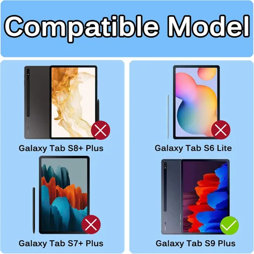 Vista 7 de Miimall Funda transparente compatible con Samsung Galaxy Tab S9/10 Plus, ultrafina, ligera, resistente a los arañazos y a los golpes, no amarillea