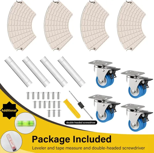 Vista 6 de Goovilla Soporte para Plantas con Ruedas Resistente, 1 Paquete Carrito para Plantas Ajustable 15-22 con Ruedas Giratorias Bloqueables 440LBS