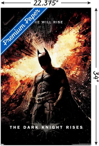 Vista 3 de DC Comics Movie The Dark Knight Rises - Póster de pared de una hoja, 34 pulgadas de largo x 22.4 pulgadas de ancho, versión premium sin marco