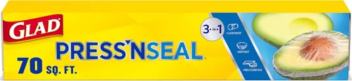 Glad Press'N Seal - Rollo de plástico para alimentos, rollo de 70 pies cuadrados (el paquete puede variar)