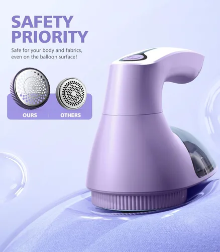 Vista 6 de POPCHOSE Afeitadora de Tela, Removedor de Pelusas Recargable, Desfuzzador para Suéteres, Removedor de Pelusas para Ropa, Suéter, Muebles, Sofá