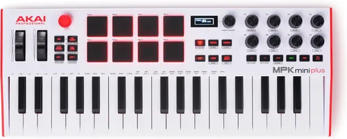 Vista 13 de Akai Professional MPK Mini Plus - Controlador de teclado MIDI USB con 37 teclas mini, 8 almohadillas MPC, secuenciador, E/S MIDI/CV/Gate, software