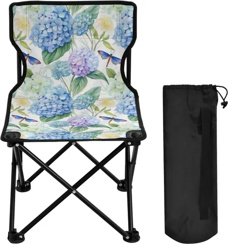 Vista 4 de Outdoor Folding Hydrangeas Butterfly Camping Chairs for Adults Portable Camping Chair Lightweight Lawn Chair 202a5208