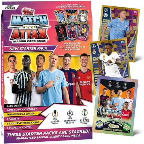 Topps Match Attax 23/24 - Tarjetas de fútbol de la UEFA Champions League | Trading Cards (paquete de inicio)