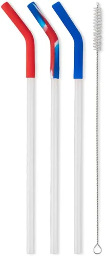 Vista 3 de Swig Life Pajitas Reutilizables All American Juego de Pajitas Altas y Cepillo de Limpieza, Cada Pajita Mide 14 Pulgadas de Largo