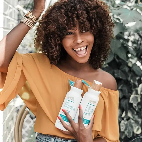 Vista 3 de Raw Sugar Champú y acondicionador hidratante con aceite de coco, agave y leche de almendras dulces, hidrata y nutre el cabello seco, formulado sin