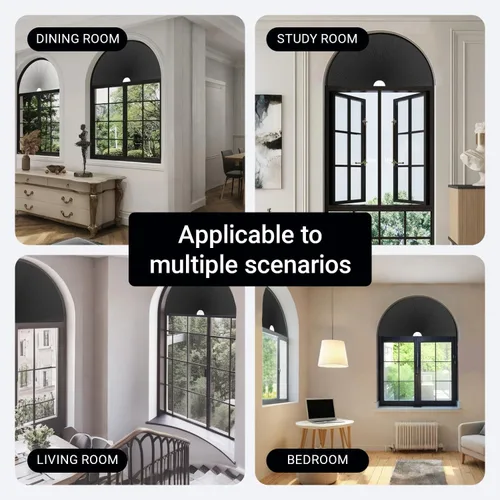 Vista 3 de Persianas opacas con diseño de panal de abeja, sin cables, sin taladro, con aislamiento térmico, protección UV, fáciles de cortar e instalar