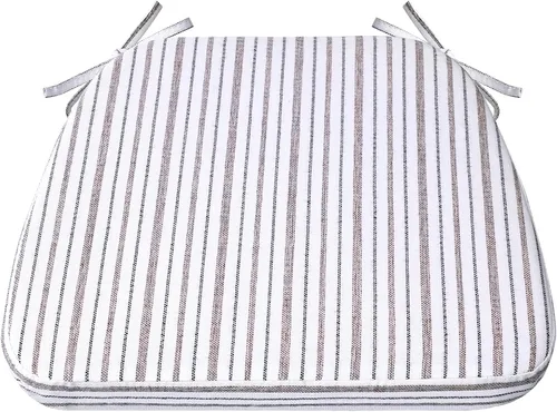 Vista 77 de AAAAAcessories - Cojines para silla en forma de D, 2" de espesor, almohadillas para sillas de comedor con lazos y removibles, cubierta lavable a