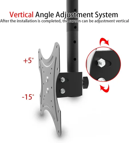 Vista 3 de Soporte de techo para TV que se adapta a la mayoría de televisores de pantalla plana LED, LCD OLED de 32 a 55 pulgadas, soporte de pared universal