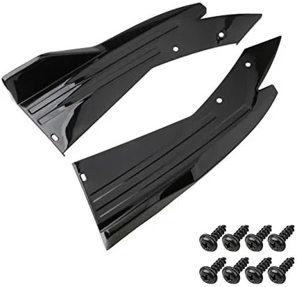 Vista 3 de idain Juego de 2 piezas universal para parachoques trasero difusor de labios protector de canardo parachoques delantero parachoques lateral alerón