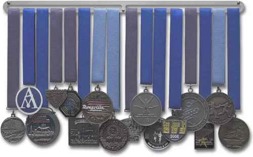 Vista 10 de Allied Medal Hangers - Barra colgante solamente - Barras de extensión - Estante de exhibición múltiple para premios de medallas