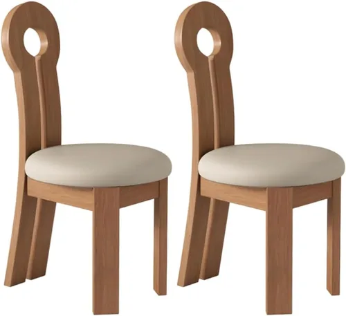 Vista 44 de YVYKFZD Dining Chairs Set, Solid Wood Dining Room Chair, Upholstered Kitchen Chairs, Unique Key-Shaped Living Room Chair, for Offices Bedroom Study
