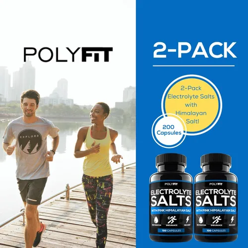 Vista 2 de (2 unidades 200 píldoras de sal) tabletas de sal electrolito para corredores – Certificado NSF – Reemplazo de electrolitos para hidratación
