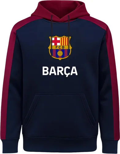 Vista 4 de Icon Sports Officially Licensed FC Barcelona Pullover Hoodie - Unisex Adult