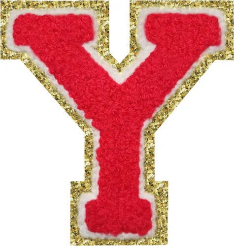 Vista 156 de Parches de letras con plancha, 3 piezas de letras de chenilla para chaquetas, parches de letras universitarias, parches de letras de Letterman