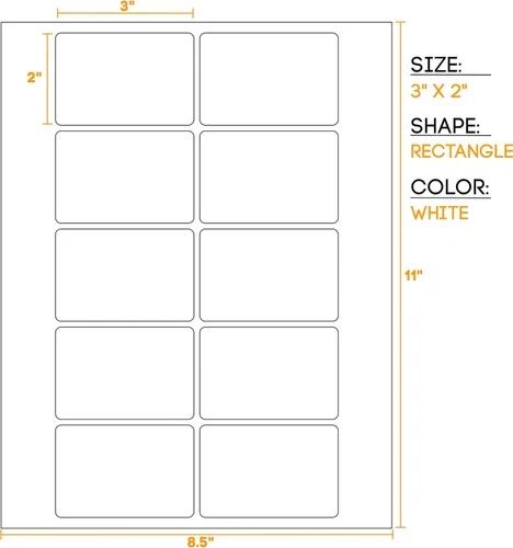 Vista 4 de Etiquetas impermeables para aceites esenciales, 50 rectángulos, 3 x 2 pulgadas, esquinas redondeadas, a prueba de aceite, altamente duraderas