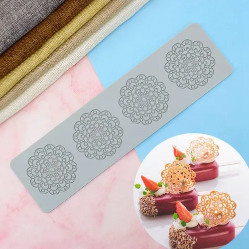 Vista 11 de Molde de silicona en forma de flor, molde de silicona 3D para fondant, molde de silicona para pasteles, fondant, molde de arcilla para fondant