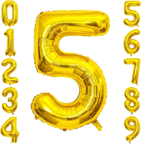 Vista 116 de Globos gigantes de números negros de 40 pulgadas, globos de aluminio de Mylar con helio para cumpleaños, globo número 0 para decoración de fiestas