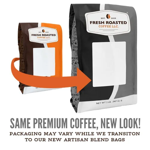 Vista 61 de Fresh Roasted Coffee, Caballero Negro Orgánico USDA Orgánico, Kosher Tostado oscuro 2 lb (32 oz) Molido