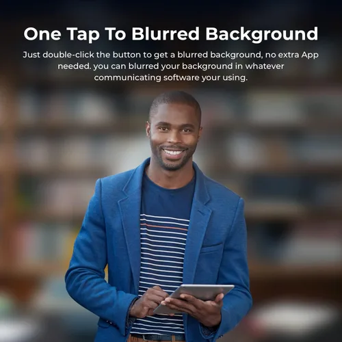 Vista 3 de OBSBOT Meet Cámara web 4K con tecnología de IA, encuadre y enfoque automático con IA, cámara web con micrófono, bokeh de fondo, 60 FPS, corrección