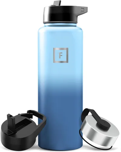 Vista 96 de IRON °FLASK Frasco de hidratación para acampar y senderismo con boquilla, botella de agua deportiva de acero inoxidable aislada de boca ancha, Aurora