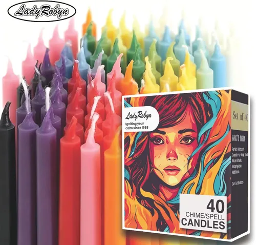Vista 3 de Juego de 20 velas cónicas de color sólido, velas de cera de parafina sin goteo de 4 pulgadas con mecha de algodón, ideal para bodas, shabat