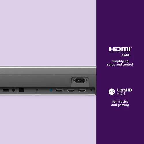 Vista 4 de Philips Barra de sonido B8905 3.1.2 con subwoofer inalámbrico, Dolby Atmos, compatible con DTS Play-Fi, se conecta con dispositivos Yaxa Echo