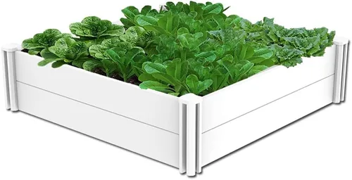 Kdgarden Kit de cama de jardín elevada de 4 x 4 pies para exteriores, caja de jardín sobre el suelo para cultivar verduras, flores, hierbas,