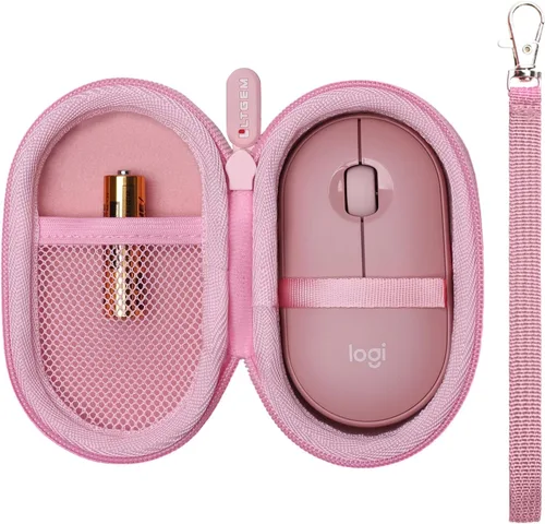 Vista 12 de Funda LTGEM Compatible con ratón Logitech POP y Pebble Mouse 2 M350s/M350/M355/M340/i345, Negro (Solo la funda)